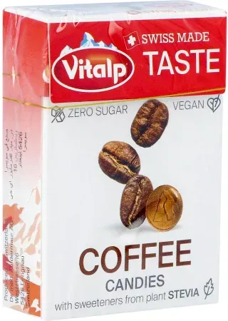 Vitalp Zuckerfreie Stevia Bonbons Kaffeegeschmack 25g