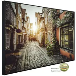 papermoon Infrarotheizung »EcoHeat - Altstadt in Belgien«, Matt-Effekt - bunt
