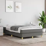 The Living Store Boxspringbett Dunkelgrau 120x200 cm Stoff - Grau