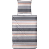 Primera Bettwäsche »Late Summer Stripe«, (2 tlg.), mit modernen Streifen in frischen Farben, grau