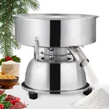 YUCHENGTECH Siebmaschine 30CM Mehlsieb Edelstahl Elektrisch Vibration Sieb 3–5 kg Verarbeitungskapazität 1150 U/min 50W für Mehl, Kakaopulver, Puderzucker, Getreidepulver【ohne Sieb】