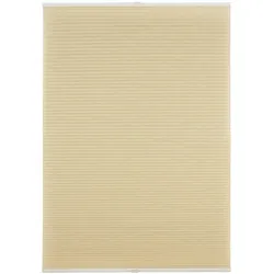 Ondeco Wabenplissee verspannt Klemmträger ohne Bohren Klemmfix  Blickdicht Sonnen-Schallschutz Farbe: Cream, Größe: 120x130 cm