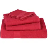 vidaXL Saunatücher Badetuch 80 x 200 cm rot 4 St.