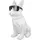 Casablanca by Gilde Deko Figuren - Skulpturen, Cool Dog weiß (H) 35 cm | Gr.: onesize