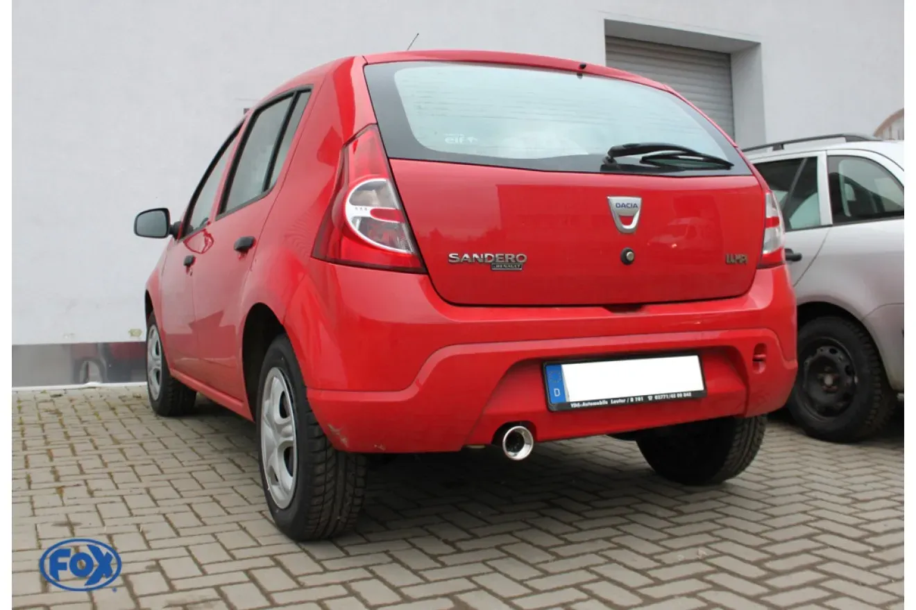 Fox Endrohr für Dacia Sandero 1.2l 55kW 1.4l 53/55kW 1.6l 62/64kW 2008-2012