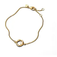 Pandora 563830C01 Damen-Armband mit Perle Goldfarben, 18 cm