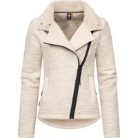 Ragwear Damen, Sweatjacke Strickjacke mit Teddyfell-Futter Saskie Melange", YOUMODO