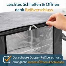 BigDean Aufbewahrungstasche 90L 6-tlg. grau/transparent