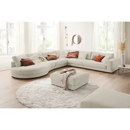 Candy Eckcouch Polyester 3-Sitzer Beige
