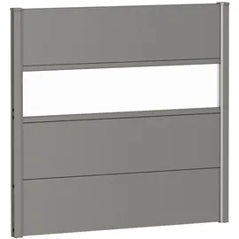 Biohort Sichtschutzelement 100 x 90 cm Quarzgrau Metall