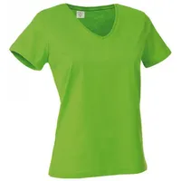 Stedman Classic V-Neck women T-Shirt Hellgrün Baumwolle Medium Damen