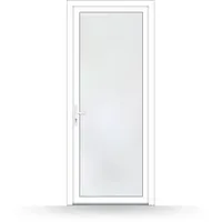 Nebeneingangstür 90x210 cm, Kunststoff, Weiß, 900 x 2100 mm, 2-fach Verglasung, Modell Osnabrück, individuell nach Maß