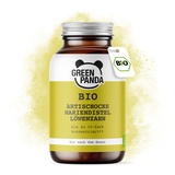 GREEN PANDA® Bio Artischocken Kapseln mit Mariendistel und Löwenzahn | 120 vegane Artischocken Kapseln hochdosiert, 10-faches Artischockenextrakt im Glas-Behälter | Mariendistel Artischocke Löwenzahn