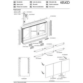 Keuco Royal Lumos Wandeinbau 120 cm silber eloxiert offenes Fach smarthome fähig