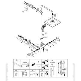 Grohe Rainshower SmartActive 310 Duschsystem mit Thermostatbatterie - Chrom