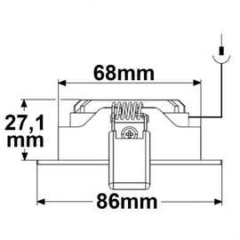 Fiai IsoLED ISOLED Einbauleuchte Slim68 MiniAMP Alu gebürstet rund 8W 24V DC warmweiß nicht dimmbar EEK E [A-G]