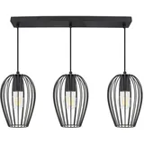 LEDKIA Telmi 3-flg. E27 30 cm rund schwarz