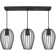 efectoLED Telmi 3-flg. E27 30 cm rund schwarz