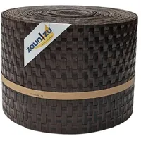 zaunzu Sichtschutz Rattan PE für Doppelstabmatten Schwarzbraun 26m