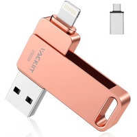 USB Stick 256GB für iPhone Apple Zertifizierter,Vackiit Lightning USB 3.0 Foto Stick,Speichererweiterung, für iPad,iOS,OTG Android Handy,PC mit MFI, Type C