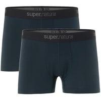 super.natural Herren M Tundra175 2-Pack Boxershorts, Blueberry/Blueberry, L