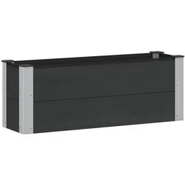 vidaXL Hochbeet 100 x 30 x 36 cm Schwarz