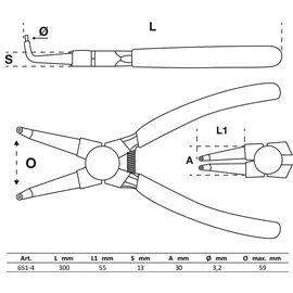 BGS Sprengringzange 651-4