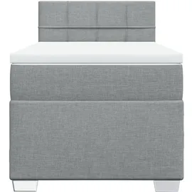 vidaXL Boxspringbett 90 x 200 cm Hellgrau