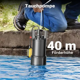 Wiltec Tauchpumpe 1200 W mit Schwimmerschalter