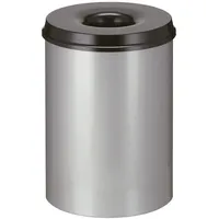 ReinigungsBerater Papierkorb (feuersicher) 30 Liter, Grau, Schwarz