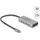 DeLock USB 10 Gbps USB Type-C Hub mit 4 x USB Type-C Buchse - 1 x USB Type-C PD 85 Watt mit 30 cm connection cable - 5 ports USB-Hubs - 3.0 - 5 - Grau