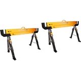 WELDINGER Sägebock 2er-Set 9-fach verstellbar Beine einzeln einstellbar belastbar bis 650 kg pro Bock