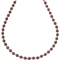 Collier FIRETTI "Schmuck Geschenk Gold 585, Halsschmuck Halskette Goldkette", gold (gelbgoldfarben, rot), Halsketten, Damen, Gelbgold 585, L: 45cm B: 6mm, mit Granat, B:6mm