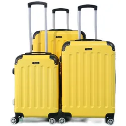Reisekoffer Koffer 3 tlg Hartschale Trolley Set