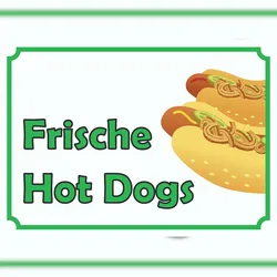 Frische Hot  Dogs Schild A3 (297x420mm)