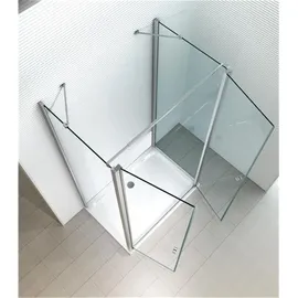 Glaszentrum Hagen 125x90x195 cm Saturn U-Duschkabine - Transparent