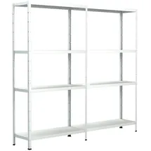 SCHULTE Regalwelt Anbauregal Metall 180 cm x 240 cm weiß