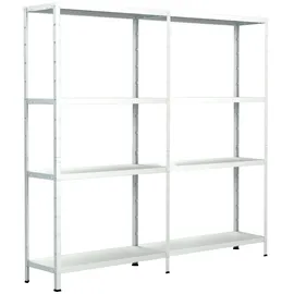 SCHULTE Regalwelt Anbauregal Metall 180 cm x 240 cm weiß