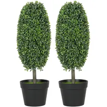 Homcom Künstliche Grün, Kunststoff, 60 cm Dekoration für Wohnzimmer Schlafzimmer Outdoor