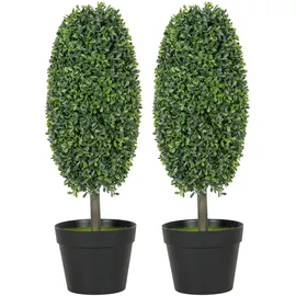 Homcom Künstliche Grün, Kunststoff, 60 cm Dekoration für Wohnzimmer Schlafzimmer Outdoor