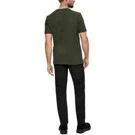 S.Oliver T-Shirt - Basic, Logoprint, Rundhals, Baumwolle s.Oliver olive