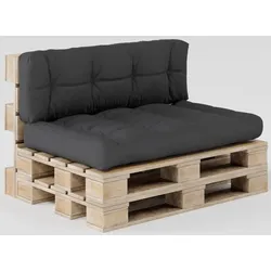 Palettenkissen JEKATEX "SOPHIA", grau (anthrazit, gepunktet), L:120cm, Polyester, Dekokissen_Sitzkissen_Kissenhüllen, für Europaletten, wasserabweisend, indoor und outdoor