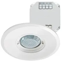 Esylux EP10428661 Design-Präsenzmelder, DALI, im Set mit DALI-Bus-Spannungsversorgung, Reichweite ca. 8 m im Ø, 1 Kanal, Unterputz, Deckeneinbau,