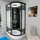 AcquaVapore D30-73M0R Komplettdusche 80 x 120 cm rechts schwarz Glas Aluminium