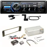JVC KD-X561DBT DAB+ Bluetooth Autoradio USB FLAC Einbauset für Audi A3 8L A6 4B