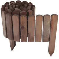 Aquagart Holz Rollzaun 200 x 30 cm dunkelbraun 3 St.