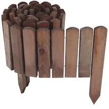 Aquagart Holz Rollzaun 200 x 30 cm dunkelbraun 3 St.