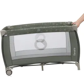 lionelo Sven Plus 4 in 1 Baby Bett Baby ab Geburt bis 15 kg Wickelauflage luftige Seitenwände mit Seiteneingang Tragetasche zusammenklappbar