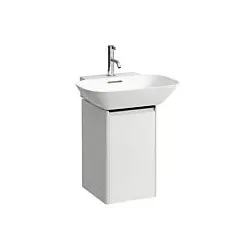 LAUFEN BASE für INO Waschtischunterschrank H4030241109991 31,5x51,5cm, Tür, Scharnier rechts, Griff Aluminium schwarz, Multicolor