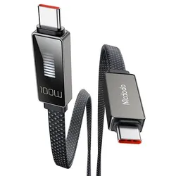 Mcdodo CA-4470 Rythm Cable, USB-C - USB-C Kabel mit LED Ladeanzeige, 100W, 1,2m, schwarz